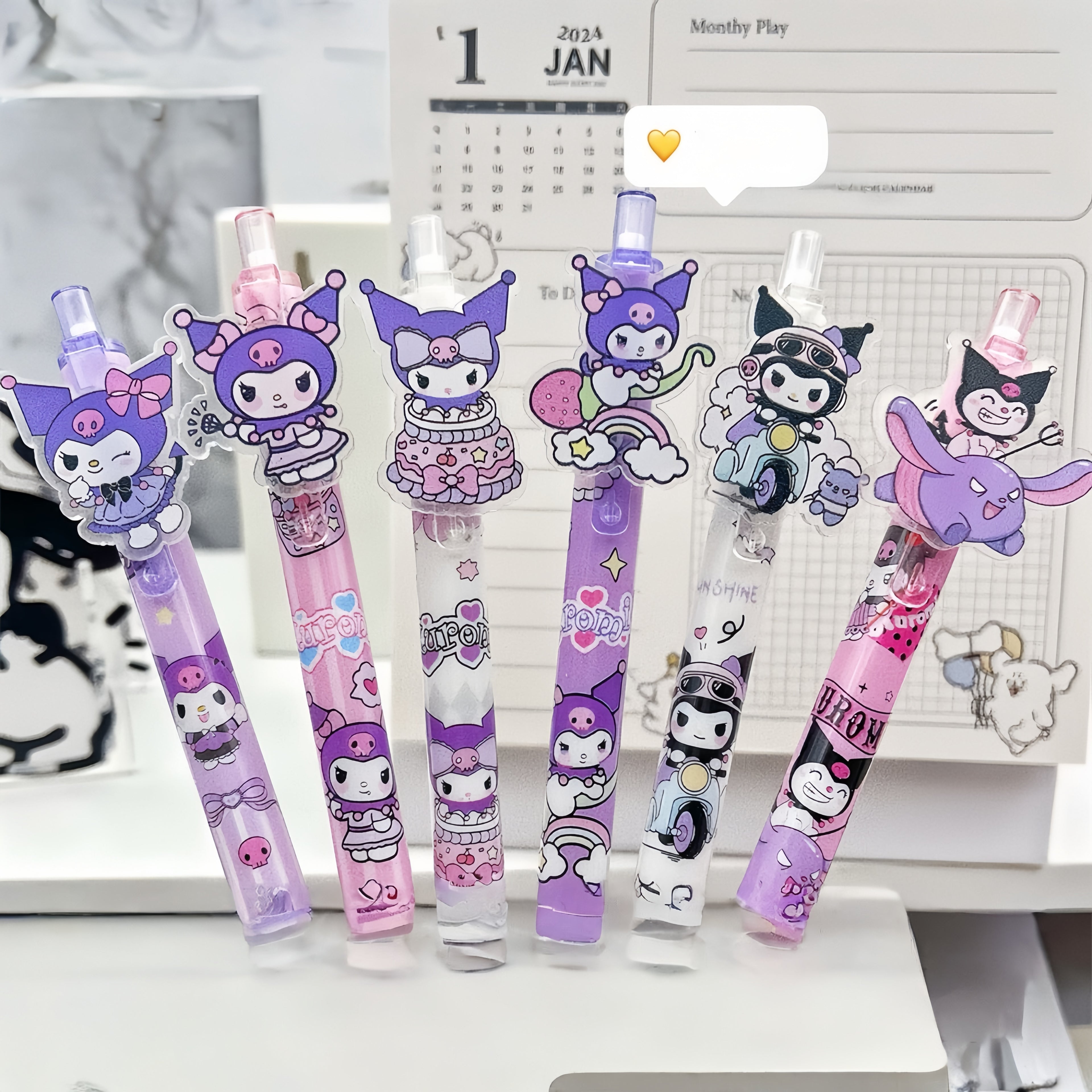 Kuromi Push-Button Pen