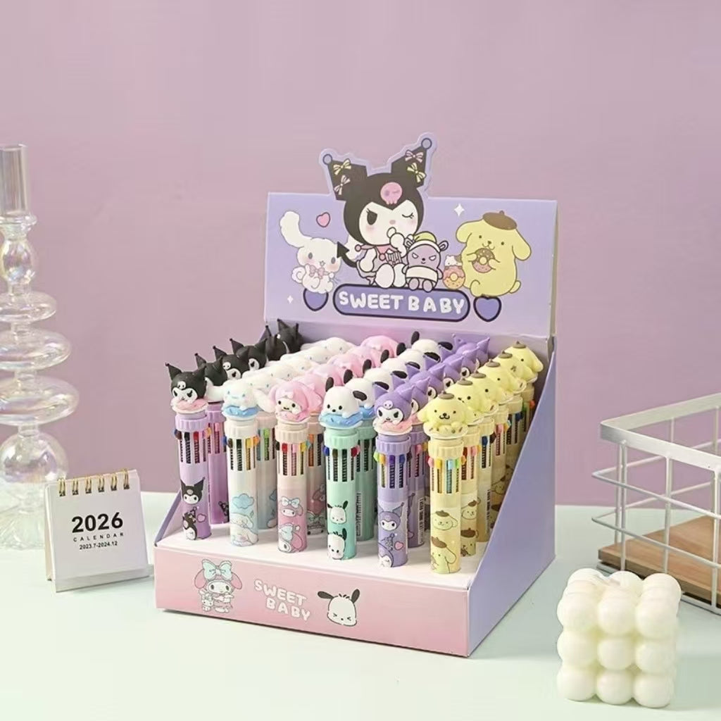 Sanrio Donut 10-Color Push-Button Pen